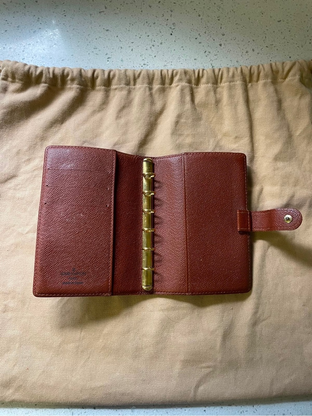 Louis Vuitton Monogram Canvas Notebook Cover in Brown and Gold - Picture 2 of 4